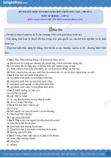Đề thi giữa học kì 2 Sinh 11 Chân trời sáng tạo - Đề số 4